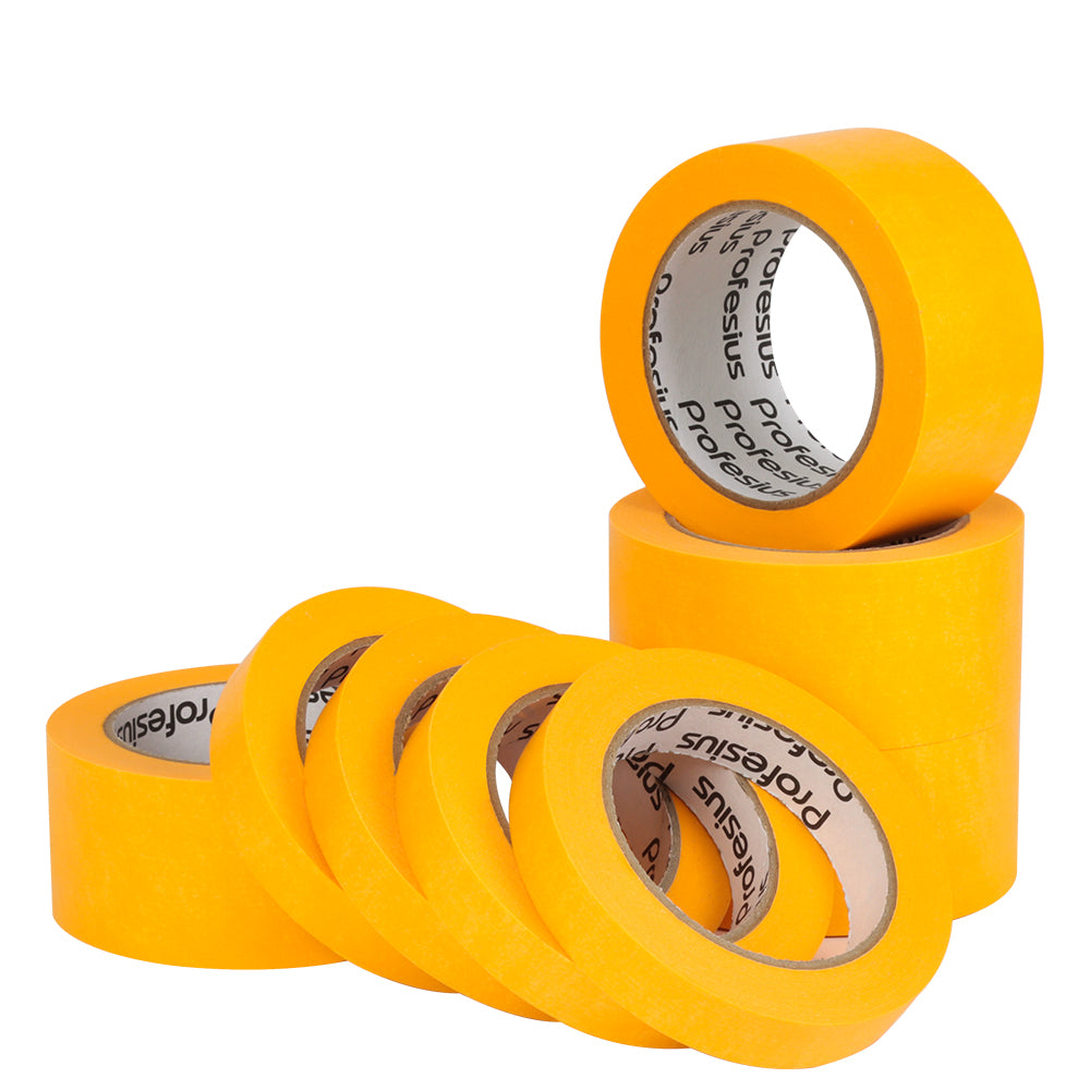goldband 50m rolle produktbild, malerkrepp abdeckband washi tape gold, goldband klebeband für malerarbeiten, abdeckband 50m gold für präzise farbkanten, washi tape goldband rolle 50 meter, malerband gold für sauberes abkleben, professionelles abdeckband gold für renovierungen, goldband malerkrepp für innenbereiche
