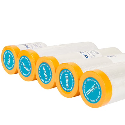 goldband masker produktbild, abdeckfolie mit klebeband, goldband folie selbstklebend