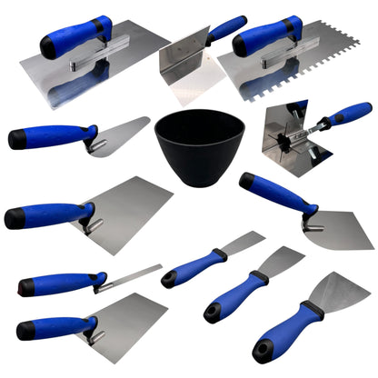 maurerkellen set, gipserspachtel, glättekelle set, stuckateur werkzeug, verputzerwerkzeug, fliesenleger werkzeug set, kellen set mauerarbeiten, malerspachtel set, baustellen werkzeug