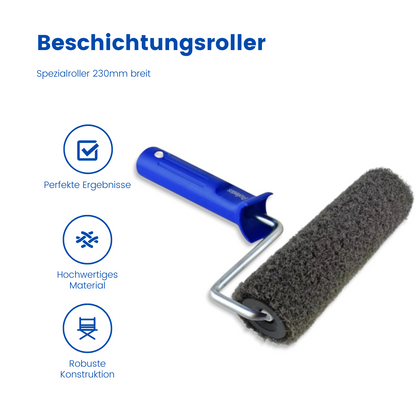 Putzroller Set für Spachtelmasse & Rollputz – 3 Walzen + Bügel