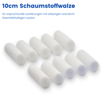 0cm schaumstoff lackierwalze, mini lackwalze glattflächen, schaumwalze für lacke, kleine schaumstoffwalze, lackierroller schaumstoff, walze für lasur

