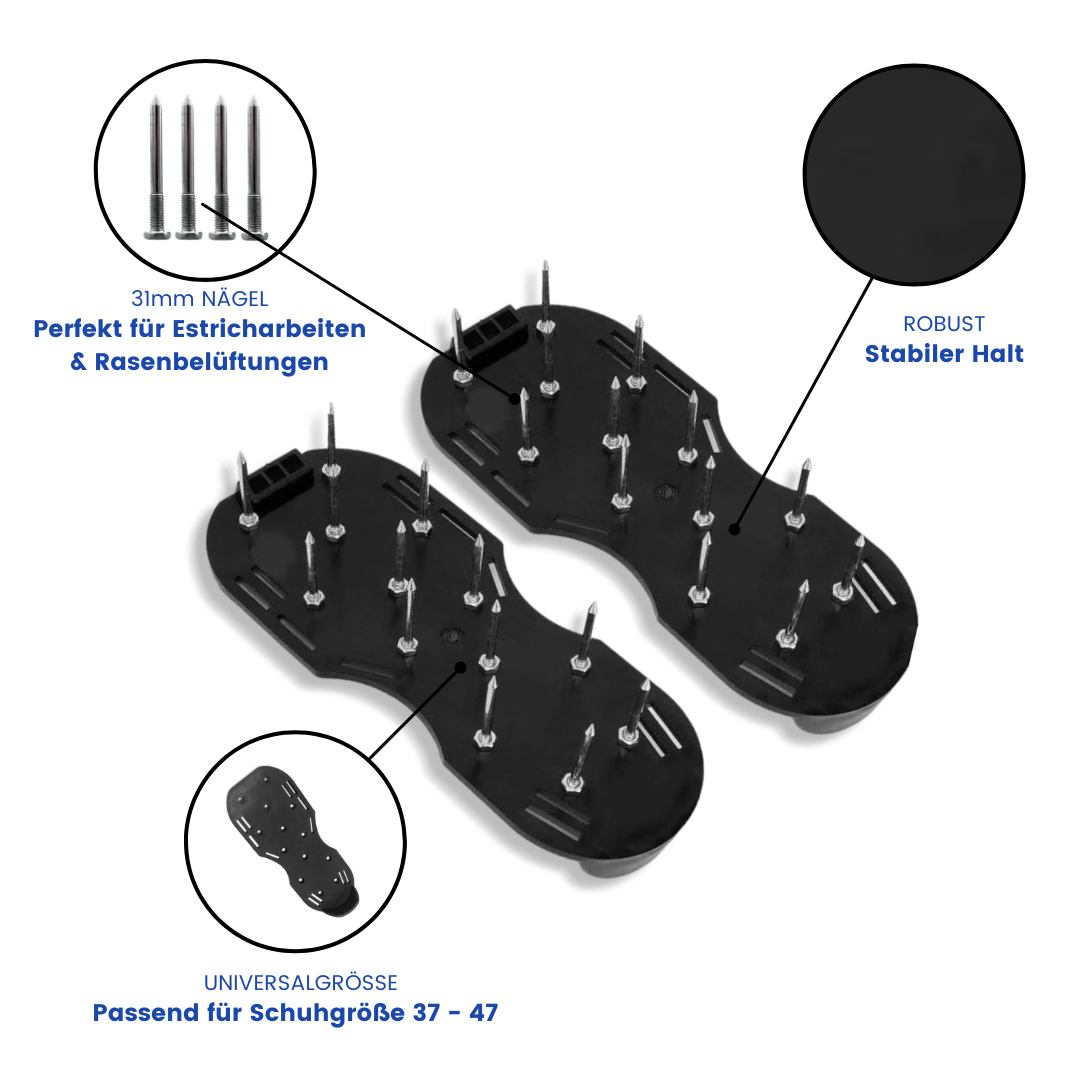 agelschuhe für bodenausgleichsmasse, estrichschuhe universalgröße, nagelschuhe mit spikes für estrich, bodenbeschichtung schuhe mit nägeln, epoxidharz schuhe nagelsohlen, nagelschuhe für bodenleger, schuhe für frisch gegossene böden, 1 paar nagelschuhe universalgröße
