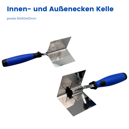 Maurerkellen Set 13-teilig – Profi Werkzeug für Putz & Fliesen
