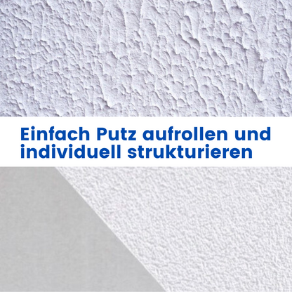 Putzroller Set für Spachtelmasse & Rollputz – 3 Walzen + Bügel