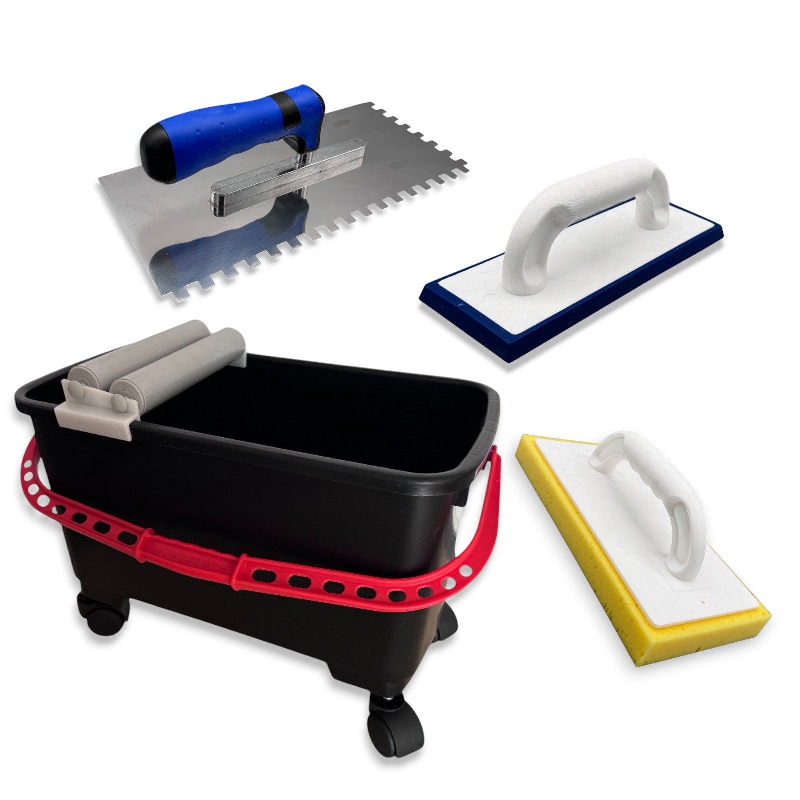 liesenleger waschset, flieseneimer mit rollen, verfugset fliesen, ausfugbrett waschbrett und zahnkelle, fliesen verfugen werkzeug, fliesenleger set profi, wascheimer fliesenlegen mit sieb, verfugwerkzeug set, fliesenverlegung werkzeugset