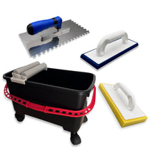 liesenleger waschset, flieseneimer mit rollen, verfugset fliesen, ausfugbrett waschbrett und zahnkelle, fliesen verfugen werkzeug, fliesenleger set profi, wascheimer fliesenlegen mit sieb, verfugwerkzeug set, fliesenverlegung werkzeugset