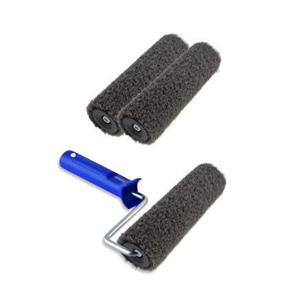 putzroller set für spachtelmasse, rollspachtel walze set, spezialwalze für rollputz, spachtelmasse roller set, rollputz walze mit bügel, putzroller 3 walzen set, beschichtungsroller für innenwand